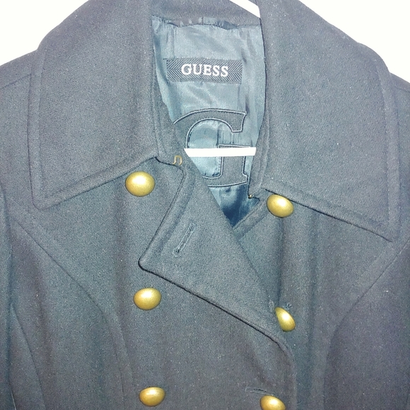 Guess Wool Blend Military Coat - Picture 2 of 4